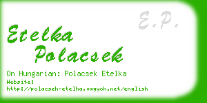 etelka polacsek business card